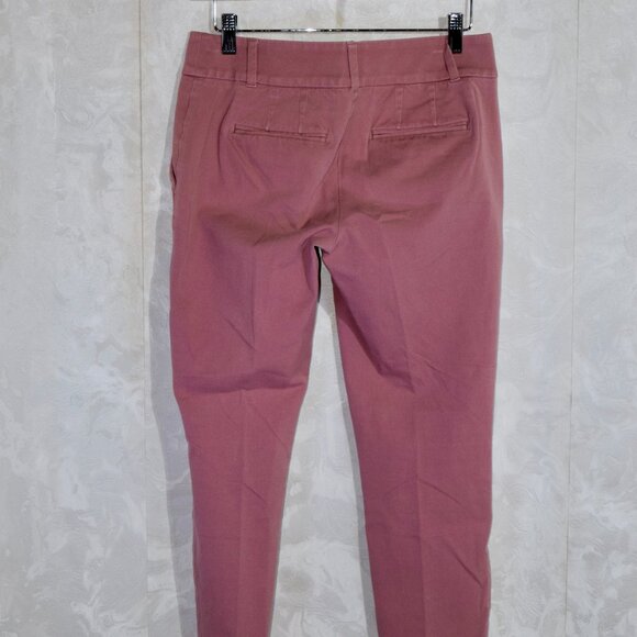 LOFT Dusty Rose Pink Original Crop Chino Pants Women's Size 2 Stretch - Picture 3 of 5